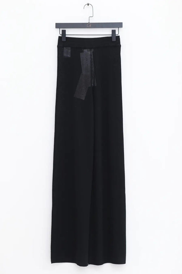 SWAYING/KNIT straight pants SW24SS3B51 black PS83